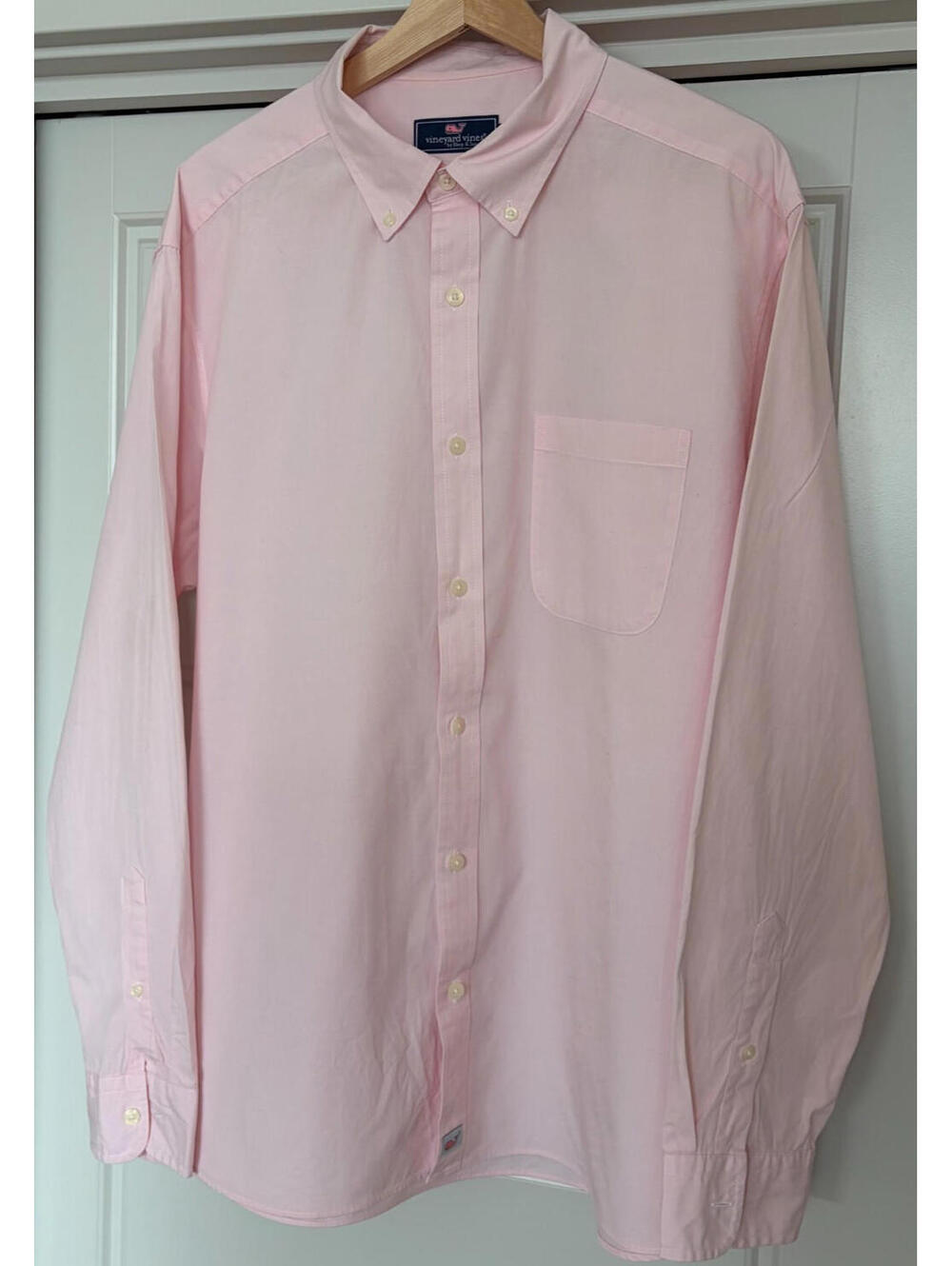 Vineyard Vines XL Pink Whale Shirt Classic Fit Long Sleeve Cotton Summer Preppy
